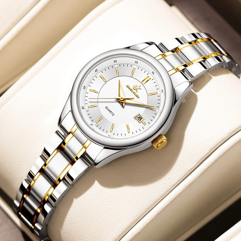 Relógio Ernie Klein Grace – Elegância Minimalista com Brilho Luminoso e Resistência à Água