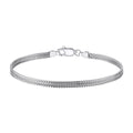 Pulseira Essência Prateada – Malha Flat Unissex em Prata 925